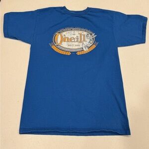O'Neill Surf Company Blue Graphic T-Shirt for Men No Beach Outta Reach Medium
